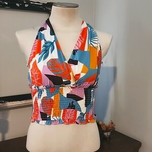 Tropical plunge halter